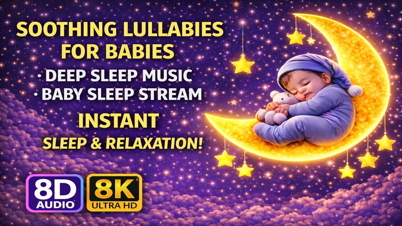 Soothing Lullabies for Babies • Deep Sleep Music • Long Version Live Baby Sleep Stream