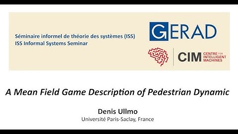 A Mean Field Game Description of Pedestrian Dynamic, Denis Ullmo