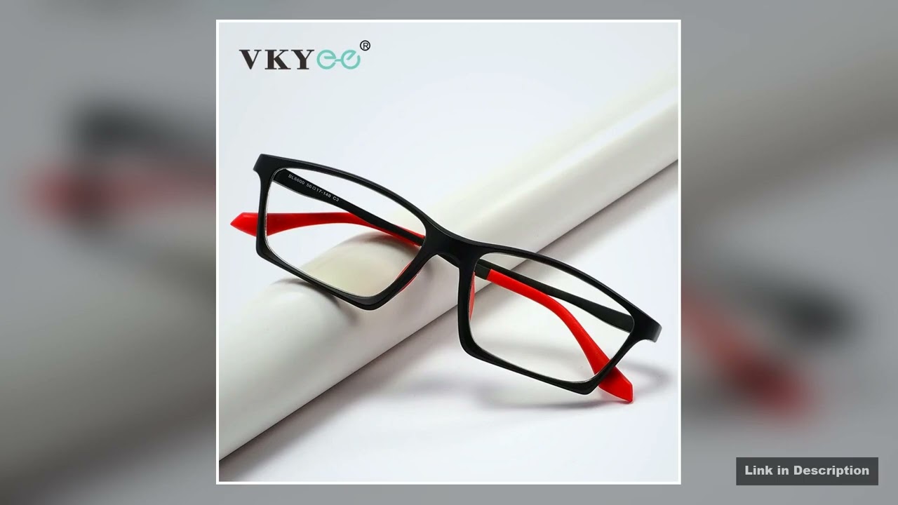VICKY New Geometric Square Simple Design TR90 Mens Sports Antiblue Light Reading Glasses Can Be