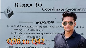 Class 10 Ex 6B Q36 to Q42 Coordinate Geometry RS Aggarwal | CBSE | New syllabus | Rajmith study