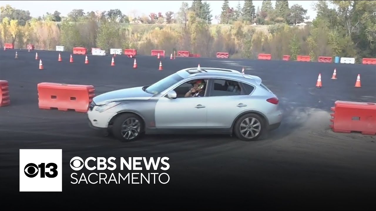 Sacramento skid pad allows drivers to do donuts without threat of arrest