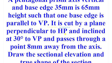 12.7  Sections of Solids - Prism