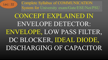 Envelope Detector: Envelope, LPF, DC Blocker, Ideal Diode, Discharging of Capacitor | Lec 32 | Hindi