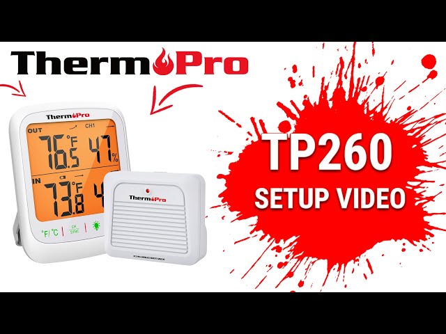 ThermoPro TP260B Indoor Outdoor Thermometer Wireless 1000ft/300m Range, Pro  Accuracy Digital Hygrometer Humidity Meter with Remote Temperature Sensor