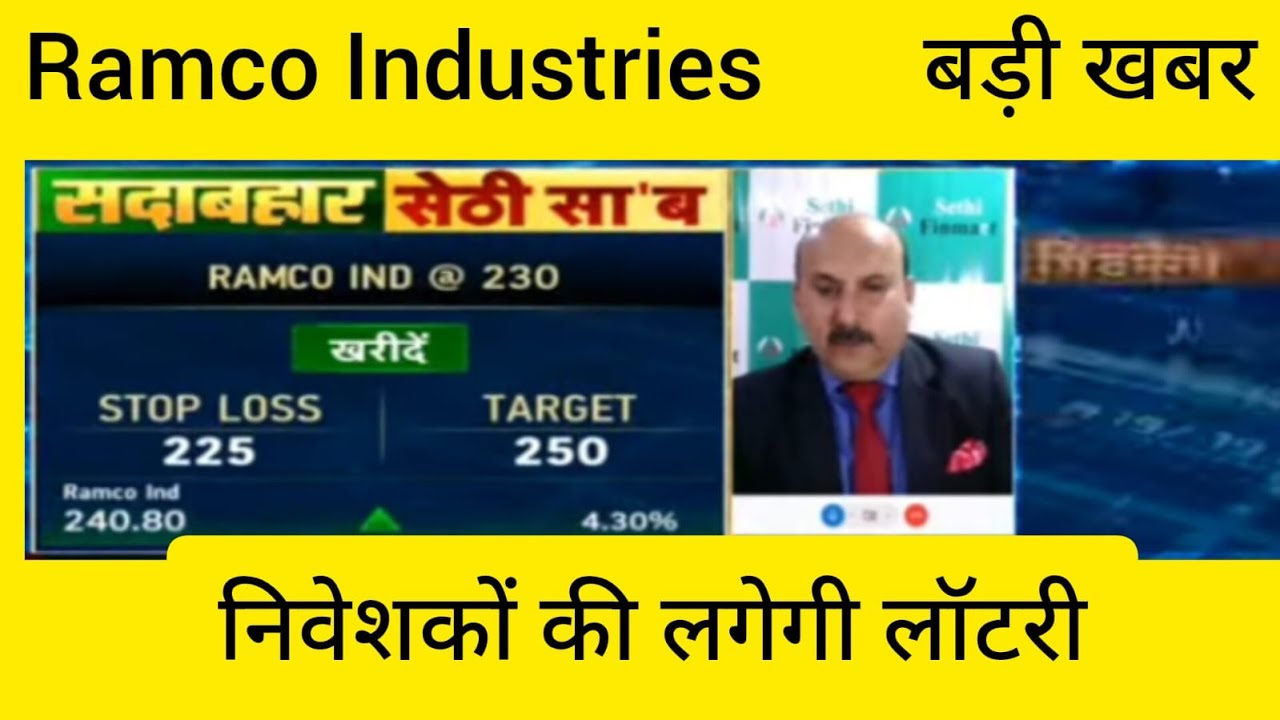 Ramco industries share Latest News, Ramco share Target, Ramco industries chart analysis