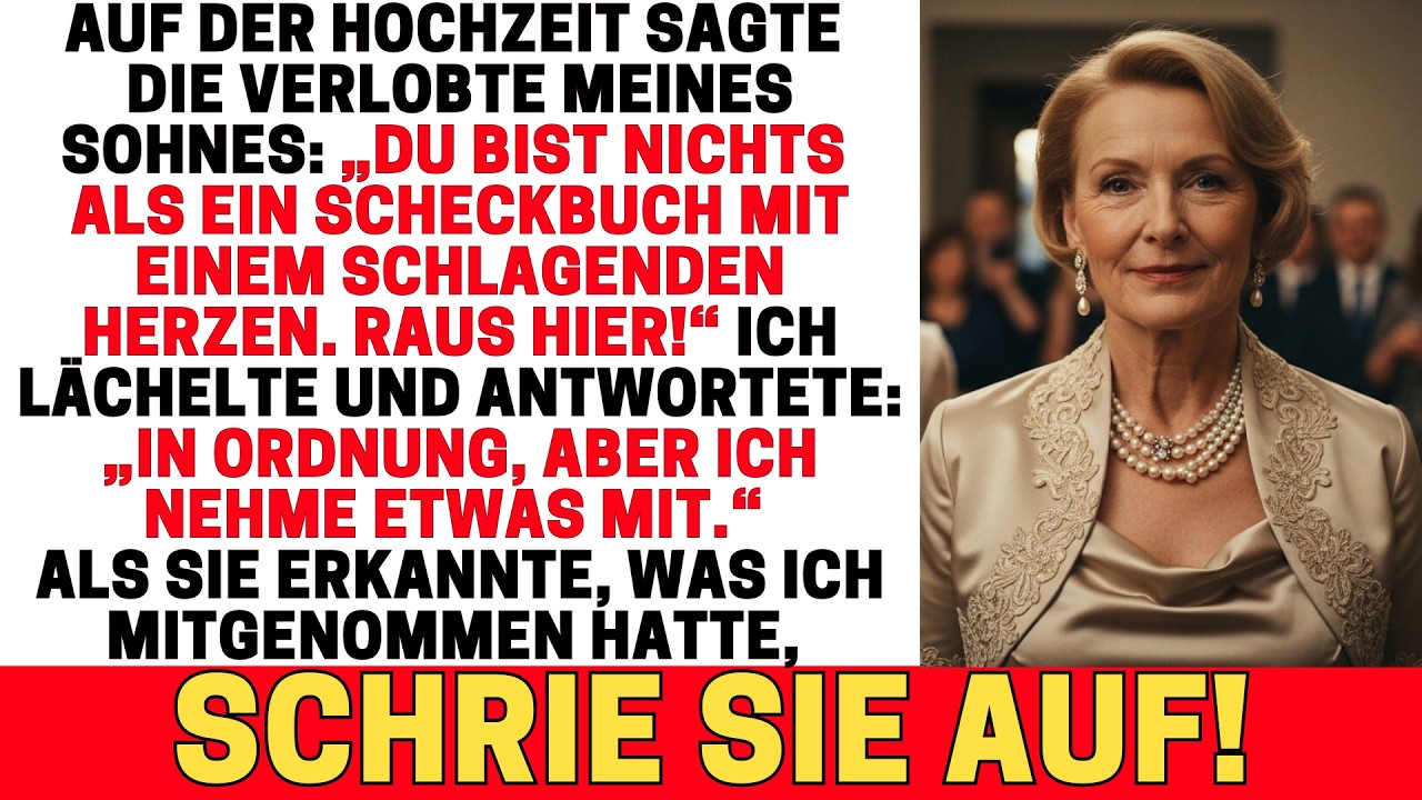 „DU BIST NUR EIN SCHECKBUCH MIT HERZSCHLAG“, SAGTE DIE VERLOBTE MEINES SOHNES AUF DER HOCHZEIT