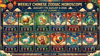 Weekly Chinese Zodiac Horoscope August 1 to 8 2026 | ALL 12 Signs | Bold Action Deep Healing