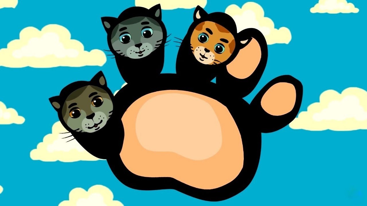 Папа-пальчик - теремок тв: песенки для детей (nursery rhyme) - Три котенка