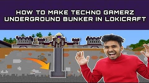 HOW TO MAKE TECHNO GAMERZ UNDERGROUND BUNKER IN LOKICRAFT TUTORIAL SUNRISE LAZER