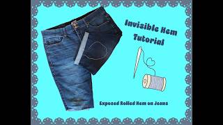 Learn how to sew an invisible hem! ~exposed rolled hem~