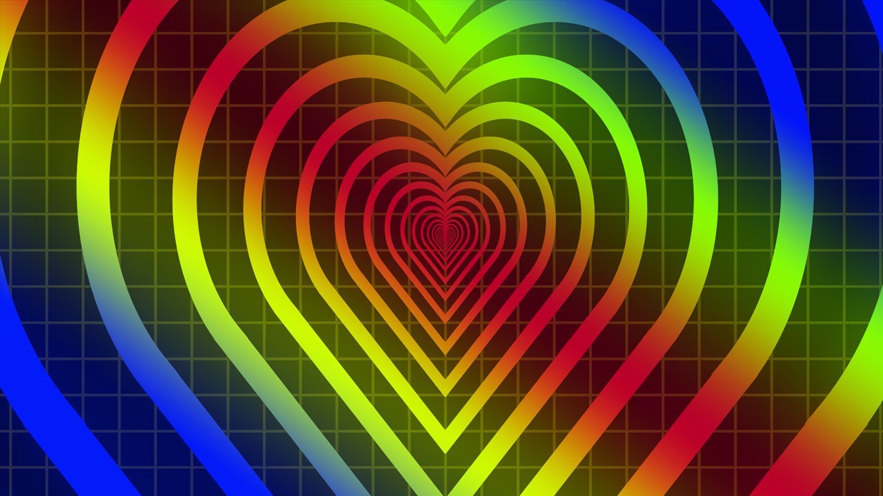 Heart Tunnel Infinite Background Loop ǁ Animated Screensaver ǁ Moving ...