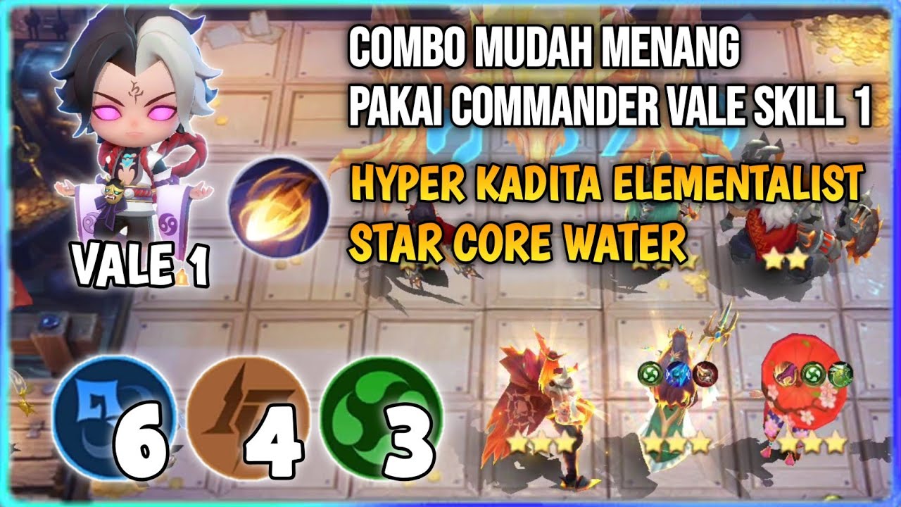 COMBO MUDAH MENANG PAKAI COMMANDER VALE SKILL 1 MAGIC CHESS MOBILE ...