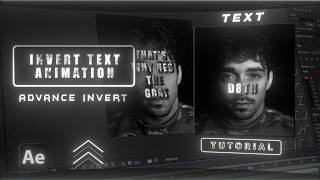 Advance Invert Text Tutorial | After Effects