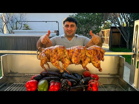 Курица на вертеле: хрустящая корочка и сок, который никто не ожидает!