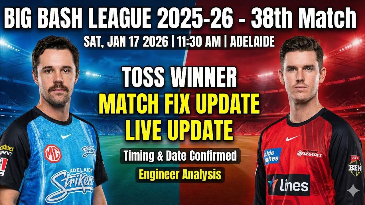 BBL Match Prediction Today 🔥 Adelaide vs Renegades & Perth vs Stars | Match Winner Fix 100% | 