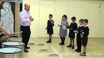 Primary Music Lesson: Rhythmically Speaking: 8 Preparing the Ensemble: Tamborim