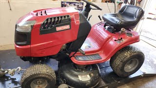 This Crafteman LT2000 Lawn Tractor is throwing the deck belt off. Easy Fix!