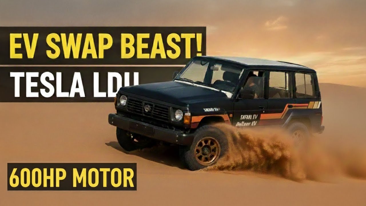 World's FIRST High Performance Electric Nissan Patrol ⚡with a Tesla LDU
