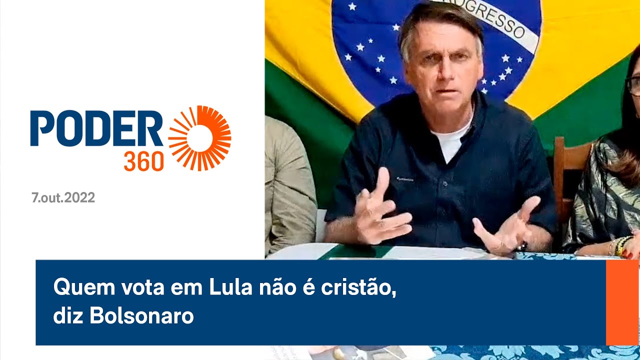 Quem vota em Lula não é cristão, diz Bolsonaro