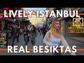 ISTANBUL TURKEY 2026 4K WALKING TOUR | Besiktas Carsi, Street Food, Shops &amp; Crowds