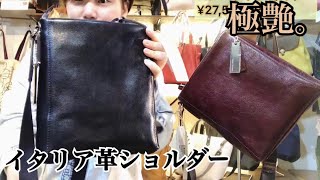 【極艶。イタリア革コンパクトショルダー】豊岡鞄 TRV0404