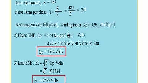 Problems on EMF equation - 3 Phase Synchronous  Generator