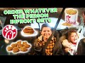 LETTING THE PERSON IN FRONT OF US DECIDE WHAT WE EAT | DRIVE-THRU CHALLENGE AT CHICK-FIL-A