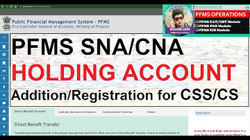 How to ADD Holding Account in SNA/CNA operating schemes on PFMS|HOLDING ACCOUNT|SNA|CNA|PFMS