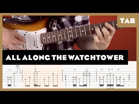 All Along the Watchtower Jimi Hendrix Cover | Guitar Tab | Lesson | Tutorial