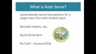 School Cafeteria Point of Sale - Auto Serve Feature