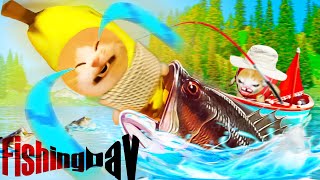 A Fishing Day of Banana Cat and Apple Cat | Happy Cat Funny 59