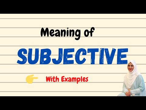 Daily vocabulary | Subjective Meaning | Vocabgram