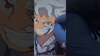Painting luffy's Gear 5 from One Piece (TimeLapse) #shorts #onepiece #gears5 #luffy #timelapse