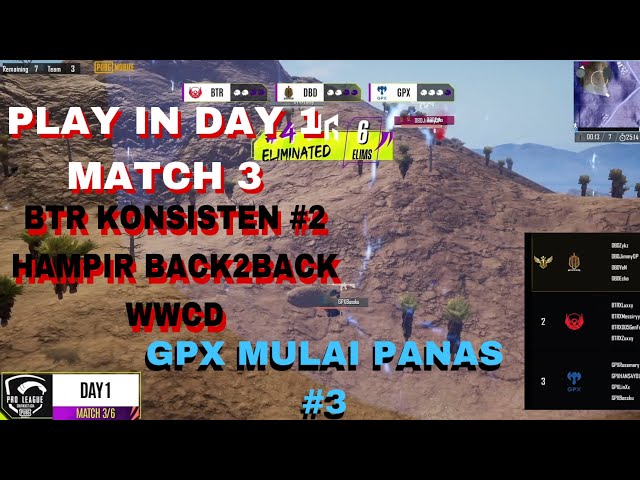 PMPL SEA PLAY IN | Day 1 match 3,BTR KONSINTEN HAMPIR B2B WWCD,GPX MULAI PANAS TOP3|INDOPRIDE🇲🇨 class=