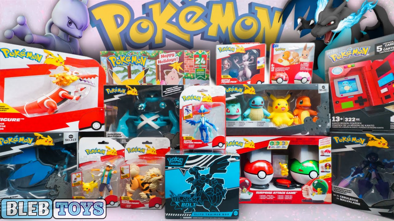 POKEMON toy collection unboxing | Pokemon Black Bolt | Pokemon Select | ASMR no talking review