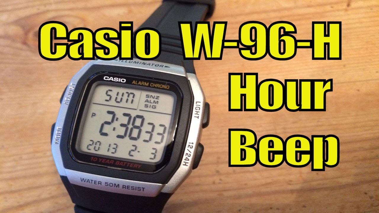 luft salt Elevator Casio W96H Hour Beep Sound Casio 3239 - YouTube