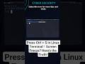 Press Ctrl + S in Linux Terminal !  Screen Freeze? Here’s the Truth! @CyberSkills1 #shorts
