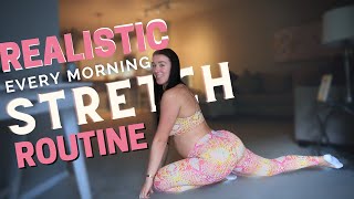 REALISTIC FOLLOW ALONG MORNING STRETCH l PREGNANCY TIGHTNESS & MOVEMENT