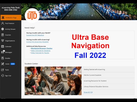 Ultra Base Navigation - Coming to eLearning Fall 2022