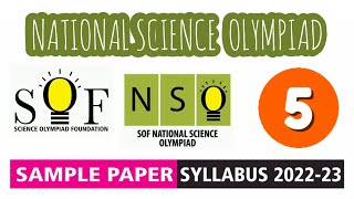 NSO Science Olympiad Class 5 Sample Paper 2022-23