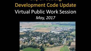 Coburg Development Code Update Virtual Public Work Session #1