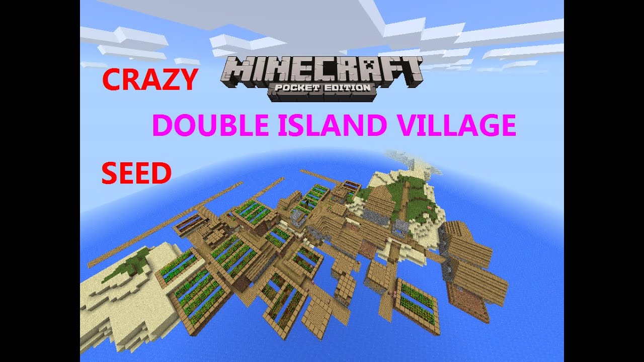 [MCPE 0.16.0] INSANE DOUBLE ISLAND VILLAGE SEED ! | MINECRAFT PE - YouTube