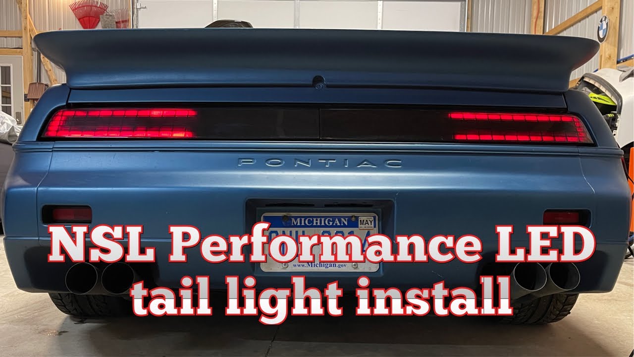 84 Wide Body Fiero Installing NSL Performance LED tail lights YouTube