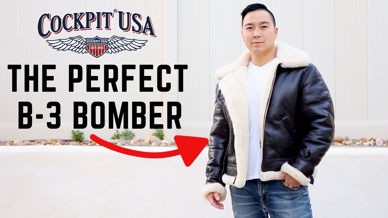 Cockpit USA B-3 Shearling Bomber Jacket Unboxing ‪@CockpitUSAinc