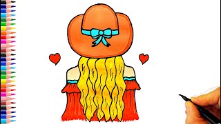 Arkası Dönük Şapkalı Kız Çizimi 👒Kolay Çizimler - Kız Çizimleri - Güzel Kız Çizimi screenshot 5