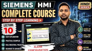 Lecture -10 Alarm Representation | Siemens HMI Complete Series in TIA Portal | #tiaportal