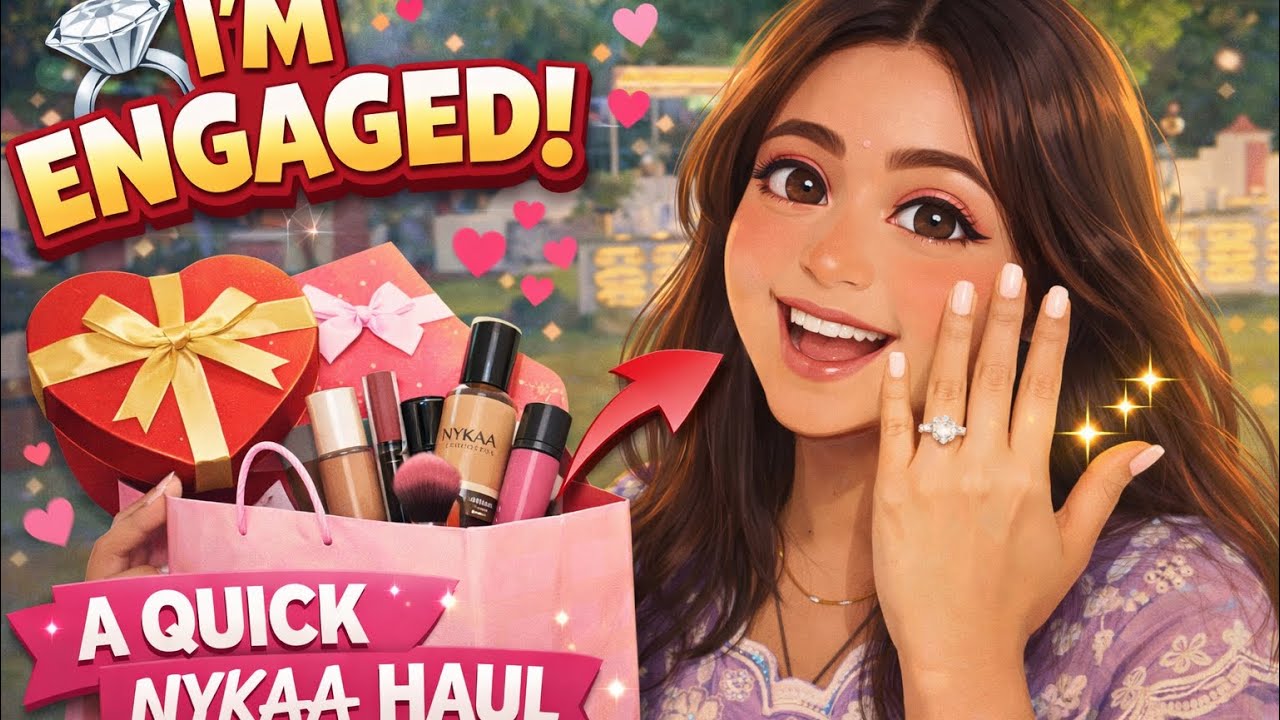 “I’m Engaged!!!💍😍❤️ also a quick nykaa haul🫶🏻