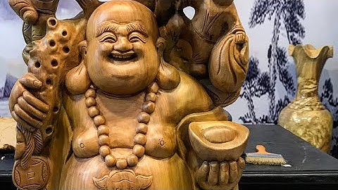 Vui TẾT 2020 - Di lặc tam phúc vác đào đứng bao tiền chất gỗ xá xị  Nguyễn Hồng 0987336318