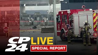 Up-to-the-minute coverage of vehicle explosion on Rainbow Bridge
