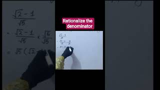 find rationalize the denominator a@ElAlfaElJefeTV #lifeisbutadream #maths#mathstricks